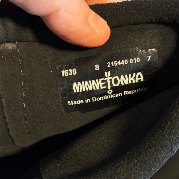 Minnetonka Black Fringe Suede Boots - Picture 4 of 5